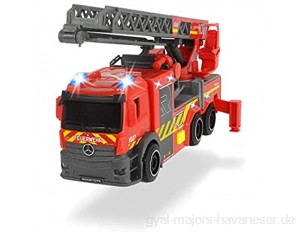 Dickie - Feuerwehrauto 23 cm Licht und Sound Drehleiter und ausziehbar ausziehbare Füße (Dickie 203714011)