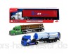 Dickie Toys 203747001 Road LKW 3 Verschiedene Ausführungen Container Truck Holztransporter oder Tanklastwagen Anhänger abkoppelbar bewegliche Teile 42 cm ab 3 Jahren
