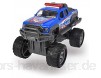 Dickie Toys 203752011 Rally Monster Spielzeugauto mit Rückzugsmotor Gummireifen Federung 3 Lieferung 1 Stück blau gelb oder weiß zufällige Auswahl 15 cm