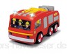 Dickie Toys Feuerwehrmann Sam Super Tech Jupiter Spielzeugauto mit Batteriebetrieb programmierbare Fahrt- und Aktionsfunktionen Licht & Sound 28 cm