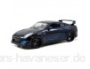 Jada Brian\'s 2009 Nissan GT-R Blue Toys Fast & Furious 97036 - 1/24 Scale Diecast Model Toy Car by