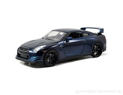 Jada Brian\'s 2009 Nissan GT-R Blue Toys Fast & Furious 97036 - 1/24 Scale Diecast Model Toy Car by