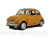 Modellauto FIAT 500 / mit Rückzugantrieb / 1:34 / ca. 11 cm / Vier Farben / Gelb / Rot / Weiss / oder Schwarz / Zufallsauswahl / FIAT