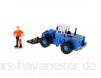 T TOOYFUL Radlader/Bagger Aus Metallguss Im Maßstab 1:50 Bagger Spielzeugfahrzeug PKW - Gabelstapler-Blau