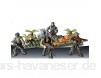 Brigamo 4 Stück Actionfiguren Soldaten Figuren inkl. Waffen 8 cm Spielzeug Minifiguren mit Bausteine Grundplatte