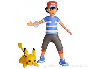 Wicked Cool Toys LLC Pokemon 4.5 Inch Battle Feature Action Figure - Ash and Pikachu