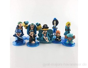 Mdcgok Model Anime Charaktere 9 Stück / Set Einteiler Lysop Roronoa Zoro Vinsmoke Sanji Actionfigur Spielzeug Figur Puppenkollektion OPP Tasche 6-9cm