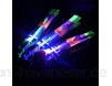 25 Pcs Rocket Copters - Erstaunliche Slingshot LED Helicopters Toy Rocket im Freien beleuchtete Slingshot Glowing Arrows Shooter