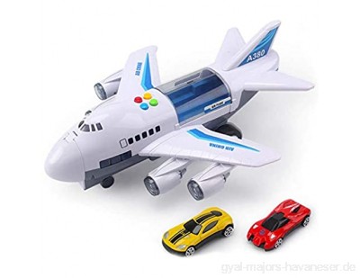 BeesClover Geburtstagsgeschenk für Kinder Musikgeschichte Simulation Track Trägheit Kinderspielzeug Flugzeug Simulation Passagier Flugzeug Spielzeug Weiß
