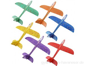 BESPORTBLE 6Pcs Leuchten Segelflugzeug Flugzeug im Freien Werfen Fliegenden Segelflugzeug Flugzeug Spielzeug Kinder Kinder Flugzeug Modell Spielzeug