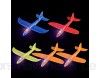 FORMIZON 5 Stück Manuelles Werfen Flugzeug Spielzeug Leuchtende Segelflugzeug Schaum Flugzeug Spielzeug Modell Schaum Flugzeug für Kinder Flugzeug Outdoor-Sportarten Spielzeug
