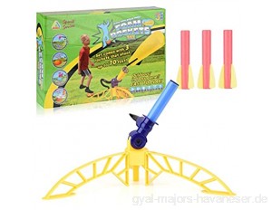 FORMIZON Rocket Launcher Toy Air Rocket Jump Rocket-Set mit 3 Schaumraketen Outdoor Science Pädagogisches Spielzeug für Studenten Geschenk