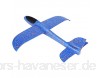 Garsent 49cm Outdoor Segelflugzeug Wurf Flugzeug Schaum Flugzeug Spielzeug für Kinder 1 Stück(Blau)