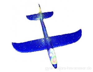 LeftSuper Beleuchtung Werfen Flugzeug Schaum Segelflugzeug Modell Trägheit Flugzeug Spielzeug Handstart Mini Flugzeug Outdoor-Spielzeug für Kinder