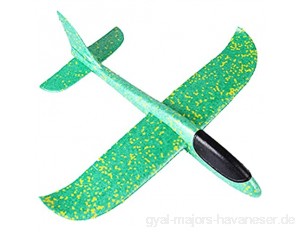 Schaum Flugzeug Spielzeug Flying Foam Segelflugzeuge Flugzeug Set Manuelles Werfen Segelflugzeug Familie Outdoor Spiel Spiel Kinder Geschenk (Grün)