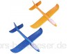 TOYANDONA 2 Pack LED Licht Flugzeug 18. 9 Große Werfen Schaum Flugzeug Flug Segelflugzeug Flugzeug Modus Flugzeug Spielzeug Fliegen Spielzeug für Kinder Outdoor- Sport- Spiel Spielzeug