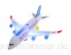 Toyvian Elektronisches Flugzeug Spielzeug mit blinkenden Lichtern Musik Flugzeug Outdoor Sport Spielzeug Flugzeuge Geschenk für Jungen und Mädchen ( Ohne Akku )