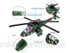 YIJIAOYUN 11 2 zurückziehen Militärhubschrauber Spielzeug mit Lichtern und Sound Armee Flugzeug für Kinder Kinder