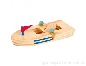 Moses. 30547 Holzboot mit Gummimotor | Spielzeugklassiker für Kinder bunt