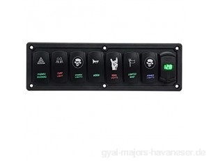 YONGYAO 12 V-24 V 3.1A 8 Gang Wippschalter Panel Dual USB Leistungsschalter Voltmeter Für Auto Marine Boot