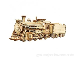 ReallyPow 3D Holz Zug Dampflokomotive Puzzle Zug Holzmodellbausatz für Erwachsene und Kinder