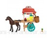 DreamWorks Spirit GXF69 - Spirit – frei und ungezähmt Miradero Festivalstand mit rollenden Rädern Überdachung 12 7 cm großem Pony und passendem Zubehör tolles Geschenk für Kinder ab 3 Jahren
