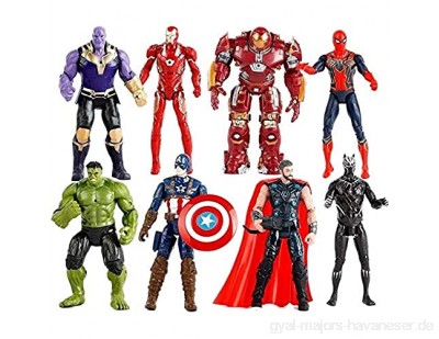 HTDZDX Fting Toy Model Set - Spider-Man/Hulk/Thanos/Captain America/Iron Man/Anti-Hulk // Panther/Raytheon Actionfigur - Jungen-Geburtstags-Geschenk-Spielzeug-Set