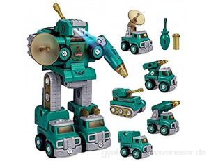 JINSP Transformers KO-Transformatoren 5-in-1-Militärfahrzeug in einen Roboter-Action-Puppe großer LKW umgewandelt Collectible doll.