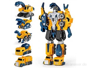 JINSP Transformers Ko-Transformatoren Spielzeug Fünf-in-One-Dinosaurier-Krieger-Roboter-Modell Action Figure Collectible doll.