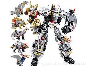 WJYLM Transformers Spielzeug Ko cool vorgeformt zerstörer LKW ​​Dinosaurier Model Spielzeug Kinder 5 in 1 umwandel Action Puppe Junge Spielzeug übergroß Krieg Um Cybertron Earthrise Packen.