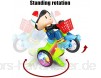 Glomixs Christmas Children Mini Stunt Electric Tricycle Toy Glow 360 Degree Rotating RC Hits Wall Changing Direction Motocycle Toy for Kids Party Birthday Gift - with Music Light Battery Powered