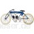 Montichelvo 55063 Metall Wandbild dunkelblau Bike Multicolor