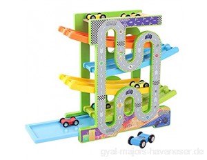 Puzzle Spielzeug For 1 2-jährigen Jungen und Mädchen-Geschenke Kunststoff Autos Parkplatz Kinderauto Rampe Racer Kinder-Spielzeug-Rennstrecke Lot-Race Track mit 6 Mini Cars Baby das früh pädagogische