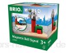 BRIO World 33394 - Schienen Starter Pack B bunt & World 33754 Magnetisches Glockensignal – Eisenbahnzubehör Holzeisenbahn – Kleinkinderspielzeug empfohlen für Kinder ab 3 Jahren