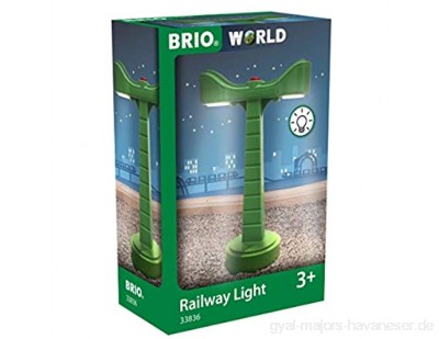 BRIO World 33836 LED-Schienenbeleuchtung - Zubehör für die BRIO Holzeisenbahn - Empfohlen ab 3 Jahren