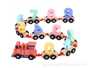 fuwinkr Keine Gratblöcke Bildung Holzzugspielzeug Holzzugblöcke für Babys Kinder Eltern-Kind Interaktive Spiele(red)