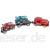 Hape E3735 Rennwagen-Transporter Spielfahzeug Eisenbahn blau/rot