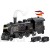 Himoto HSP Elektrische Eisenbahn mit Dampffunktion inkl. 2 Waggons und Eisenbahnstrecke Zug Train Dampf-Lok mit Sound- und Lichteffekte Modell-Lokomotive Komplett-Set