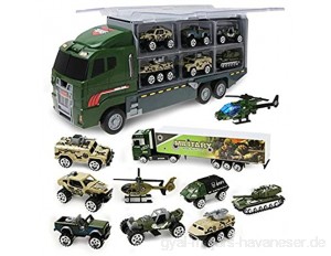 OYZK Big Truck & 6PCS Mini-Legierung Diecast Auto-Modell im Maßstab 1:64 Spielzeug Fahrzeuge LKW LKW Technik Auto Spielzeug for Kinder Jungen} (Farbe : Green C)
