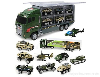 OYZK Big Truck & 6PCS Mini-Legierung Diecast Auto-Modell im Maßstab 1:64 Spielzeug Fahrzeuge LKW LKW Technik Auto Spielzeug for Kinder Jungen(Farbe : Green C)