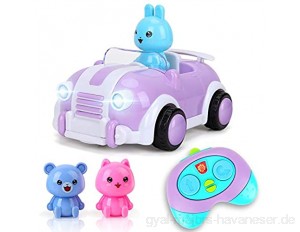 BeebeeRun Spielzeug 2 Jahre mädchen ferngesteuertes Auto Spielzeug für Kinder Kleinkind Mädchen Jungen Lichtern und Musik