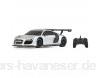 JAMARA 404435 - Audi R8 LMS 1:24 2 4GHz - offiziell lizenziert ca zu 1 Stunde Fahrzeit bei ca. 9 Km/h perfekt nachgebildete Details hochwertige Verarbeitung silber