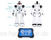 Auney Roboter Spielzeug für Kinder intelligente programmierbare Fernbedienung Roboter intelligentes Spielzeug für Jungen mit Infrarotsensor-RC-Roboter (Schwarz)