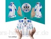 Goodbox Ferngesteuerter Roboter Spielzeug für Kinder Intelligent RC Roboter mit LED Augen Tanzen und Musik Programmierbar RC Kampf Robot für Kinder Jungen Mädchen Geschenk (Blau)