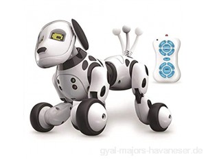 H&J 2.4G Programmierbare Drahtlose Fernbedienung Smart Robot Dog Kids Intelligent Sprechender Roboter Hundespielzeug Electronic Pet Kid Geschenk Schwarz + Weiß