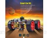 kuman Neu Smart Roboter Kompatibel mit Arduino Car Kit mit R3 Board Line Tracking Modul Ultraschallsensor APP Steuerung via Smartphone usw Auto Robot Spielzeug für Erwachsene und Kinder SM11