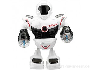 LIUXING Technik Roboter ABS intelligente Musik Tanzen RC Roboter-Spielzeug mit leuchtendem Licht-Geschenk for Kinder (Farbe : Weiß Größe : 24x20x10cm)