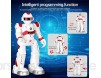 MLYWD Ferngesteuerter Spielzeugroboter Programmierbares Intelligenter Interaktiver Gestenerkennungs Roboter Tanzen gehen singen Intelligente funkferngesteuertes LED Roboter-Geschenk für Kinder