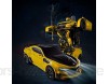 MUMUMI Bumblebee Fernsteuerungsauto- Man EIN-Knopf-Deformation Sensing Roboter Modell Jungen-Spielzeug Transformers Autobots Stunt Auto-Roboter-Lichter Sounds 360 ° Rotation Drift