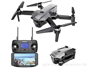 Simulus Quadrocopter: Faltbarer GPS-Quadrocopter mit Brushless-Motor 4K-Cam WLAN und App (Drohne GPS)